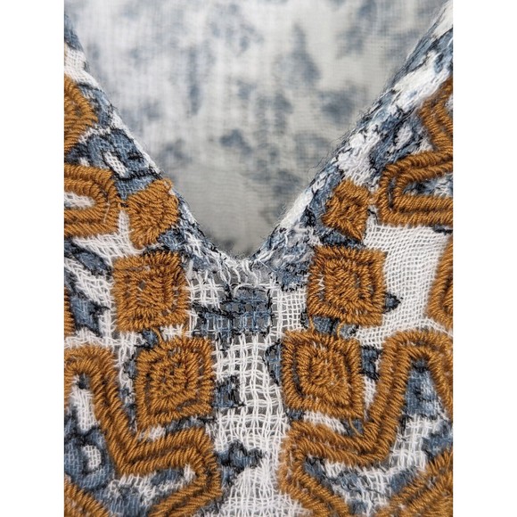 Pure Jill J Jill Poncho Womens S-L Embroidered Cover Up Tunic V-Neck Boho Beachy - Picture 5 of 10